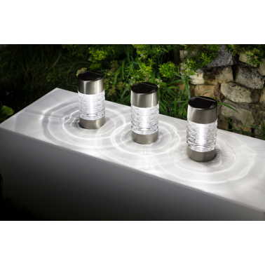 G2019 ESTACA SOLAR FRIA 2 EN 1 INOX + DIFUSOR VIDRIO 57cm GALIX