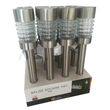 G2019 ESTACA SOLAR FRIA 2 EN 1 INOX + DIFUSOR VIDRIO 57cm GALIX