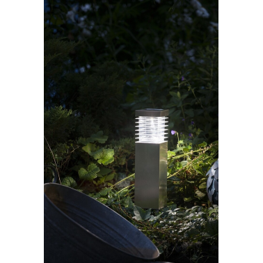 1517 BALIZA SOLAR FRIA INOX + DIFUSOR PLASTICO 47cm GALIX