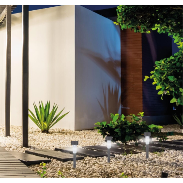 201210015 ESTACA LED SOLAR PLASTICA 7000K TUNI IP44 GSC