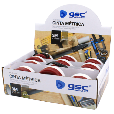 2100458 BL 3m CINTA METRICA ECONOMICA 16mm HANTUMS
