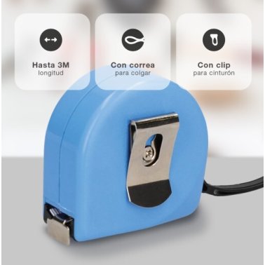 2100458 BL 3m CINTA METRICA ECONOMICA 16mm HANTUMS