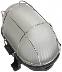 7000NLED APLIQUE LED OVAL NEGRO REJ METAL 6W IP44