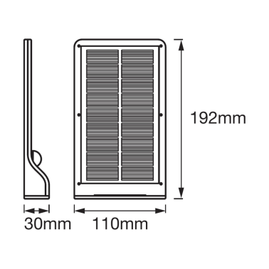 267862 APLIQUE SOLAR LED SENSOR 3W 4000K GRIS