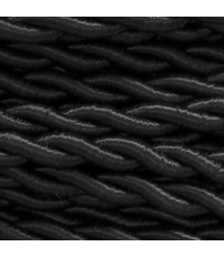 25 METROS CABLE TRENZADO SEDA 2x0,75 NEGRO (41)