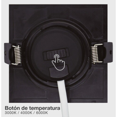 200400021 ARO LED EMPOTRABLE CUADRADO NEGRO 7W 3000-4000-6500K GSC