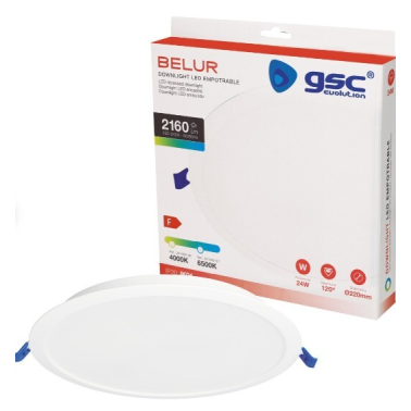 201000101 DOWNLIGHT EMPOTRABLE LED REDONDO BELUR 24W 6500K BLANCO GSC