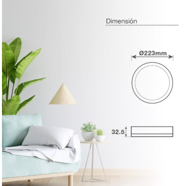 201005052  DOWNLIGHT SUPERFICIE LED REDONDO BOGUR 24W 4000K BLANCO GSC
