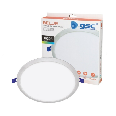 201000102 DOWNLIGHT EMPOTRABLE LED REDONDO BELUR 18W 4000K GRIS GSC