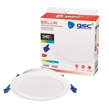 201000091 DOWNLIGHT EMPOTRABLE LED REDONDO BELUR 6W 4000K BLANCO GSC