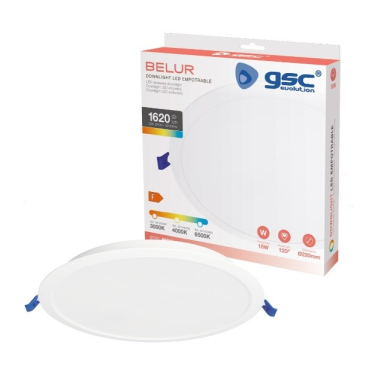 201000097 DOWNLIGHT EMPOTRABLE LED REDONDO BELUR 18W 3000K BLANCO GSC