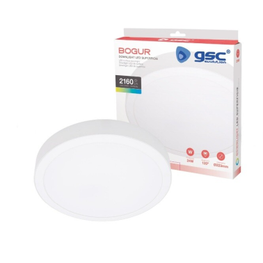 201005053 DOWNLIGHT SUPERFICIE LED REDONDO BOGUR 24W 6500K BLANCO GSC