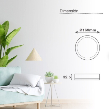 201005048 DOWNLIGHT SUPERFICIE LED REDONDO BOGUR 12W 4000K BLANCO GSC