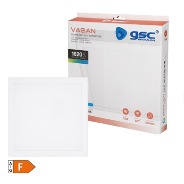 201005055 DOWNLIGHT SUPERFICIE LED CUADRADO VASAN 18W 6500K BLANCO GSC