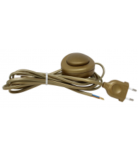 H038058 3m CONEXION CON INTERRUPTOR DE PIE DORADA