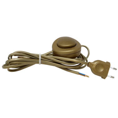 H038058 3m CONEXION CON INTERRUPTOR DE PIE DORADA
