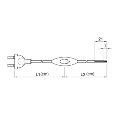 H038055 1,5m CONEXION CON INTERRUPTOR TRANSPAREN