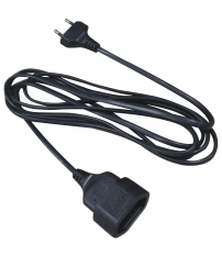 100500004 3m PROLONGACION ECONOMICA NEGRA 2x0,75mm GSC