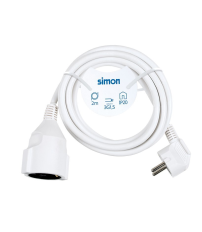 PL166209 2m PROLONGACION MANGUERA 3x1,5mm BLANCA SIMON BRICO