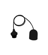 1301018-N ENFILAJE PORTALAMPARAS + CABLE + FLORON NEGRO F-BRIGHT