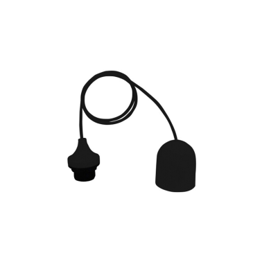 1301018-N ENFILAJE PORTALAMPARAS + CABLE + FLORON NEGRO F-BRIGHT