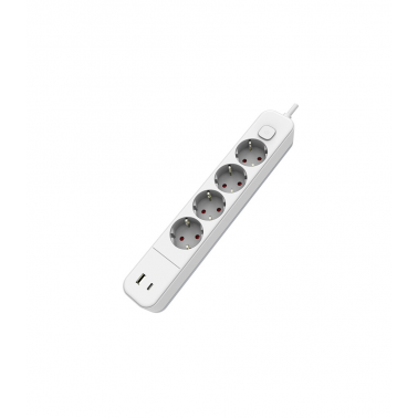 1001715 BASE MULTIPLE 4T C/CABLE C/INT 1,5M USB A+C BLANCA EB