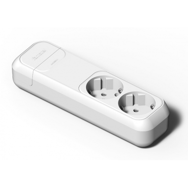 2502 BASE MULTIMPLE 2 TOMAS 16A 250V BLANCA FAMATEL