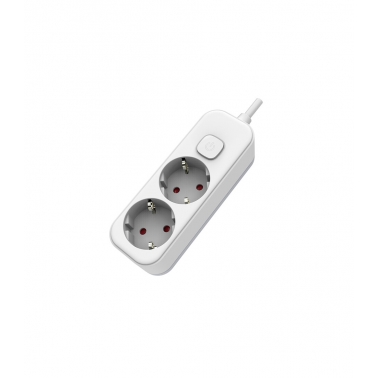 1001710 BASE MULTIPLE 2T C/INT C/CABLE 1,5m BLANCA EB