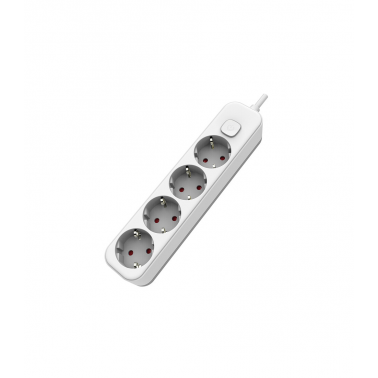 1001712 BASE MULTIPLE 4T C/INT C/CABLE 1,5m BLANCA EB