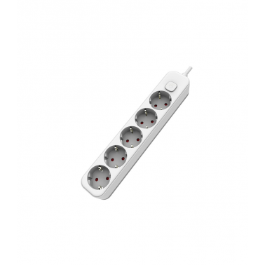 1001713 BASE MULTIPLE 5T C/INT C/CABLE 1,5m BLANCA EB