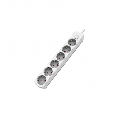 1001714 BASE MULTIPLE 6T C/INT C/CABLE 1,5m BLANCA EB