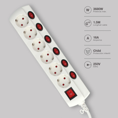 100010005 BL BASE 6T INDIVIDUAL C/CABLE C/INTER GSC