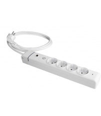41ILSO BASE MULTIPLE 4T C/CABLE C/INTER 1,5mts PROTECC SOBRETENSION Y SOBRECARGA ION SOLERA