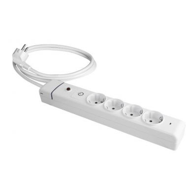 41ILSO BASE MULTIPLE 4T C/CABLE C/INTER 1,5mts PROTECC SOBRETENSION Y SOBRECARGA ION SOLERA