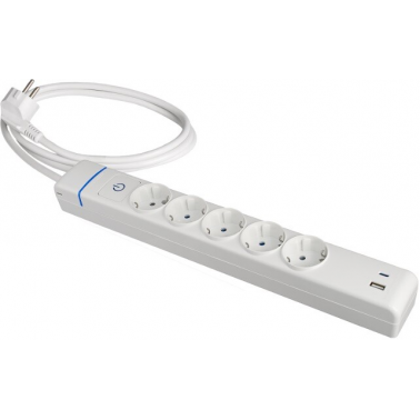 51ILAC BASE MULTIPLE 5T C/CABLE C/INTER 1,5mts USBA+USBC PROTECC SOBRETENSION ION SOLERA