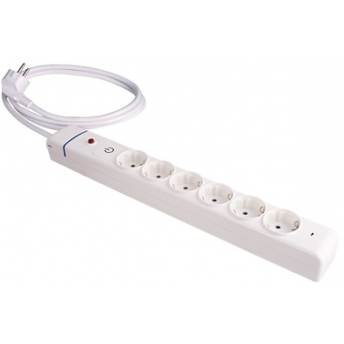 61ILSO BASE MULTIPLE 6T C/CABLE C/INTER 1,5mts PROTECC SOBRETENSION Y SOBRECARGA ION SOLERA
