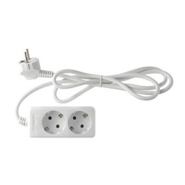 100005019 BASE MULTIPLE SERIE ESTANDAR 2T C/CABLE 3x1.5mm 3m BLANCA GSC