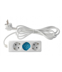 000001060 BASE MULTIPLE SERIE ESTANDAR 3T C/CABLE 3x1.5mm 5m BLANCA GSC