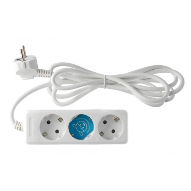 000001060 BASE MULTIPLE SERIE ESTANDAR 3T C/CABLE 3x1.5mm 5m BLANCA GSC