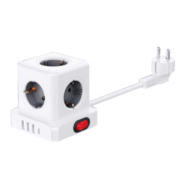 1002910 BASE MODULAR 5 TOMAS + 4 USB C/INTERRUPTOR Y CABLE 1,5m F-BRIGHT