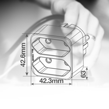 103000013 ADAPTADOR DOBLE SALIDA PLANO GSC