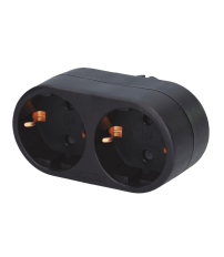 103000024 ADAPTADOR DOBLE SALIDA NEGRO GSC