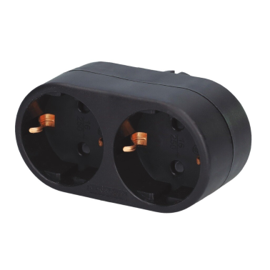 103000024 ADAPTADOR DOBLE SALIDA NEGRO GSC