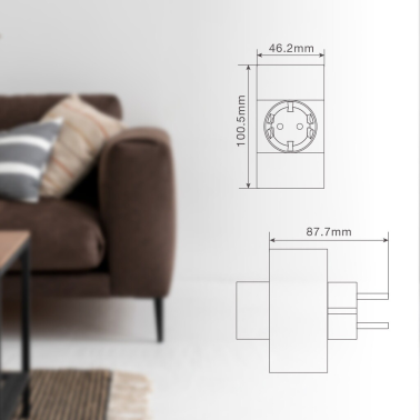 103000024 ADAPTADOR DOBLE SALIDA NEGRO GSC