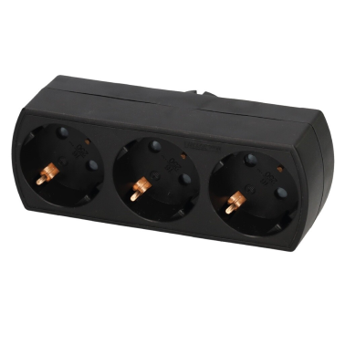 103000025 ADAPTADOR TRIPLE SALIDA NEGRO GSC