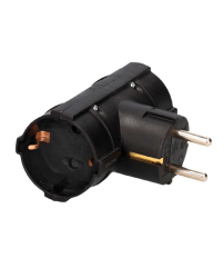 103000029 ADAPTADOR DOBLE SALIDA NEGRO GSC