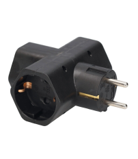 103000030 ADAPTADOR TRIPLE SALIDA NEGRO GSC