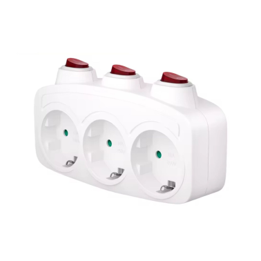 040315 ADAPTADOR TRIPLE SALIDA CON TRIPLE INTERRUPTOR B&B