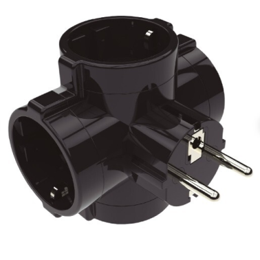 103000042 ADAPTADOR 4 SALIDAS NEGRO GSC