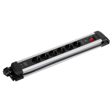 BM726601 BASE ALUMINIO 6T + 2 USB C/CABLE 1,5m C/INTER Y PROTECCION SIMON BRICO